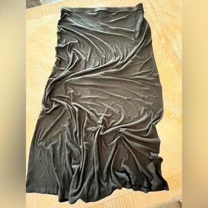 Matty Black Maxi Skirt XL stretchy Elastic Waist 34” Length 41”